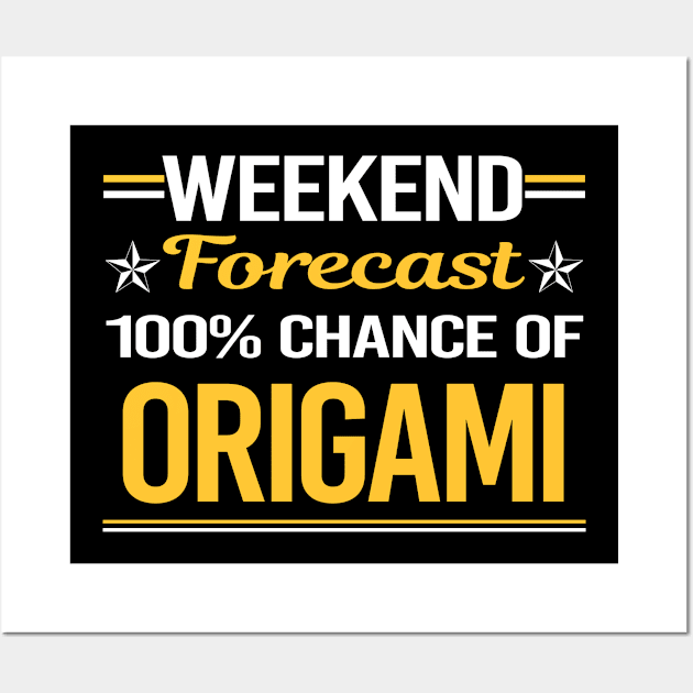 Weekend Forecast 100% Origami Wall Art by symptomovertake